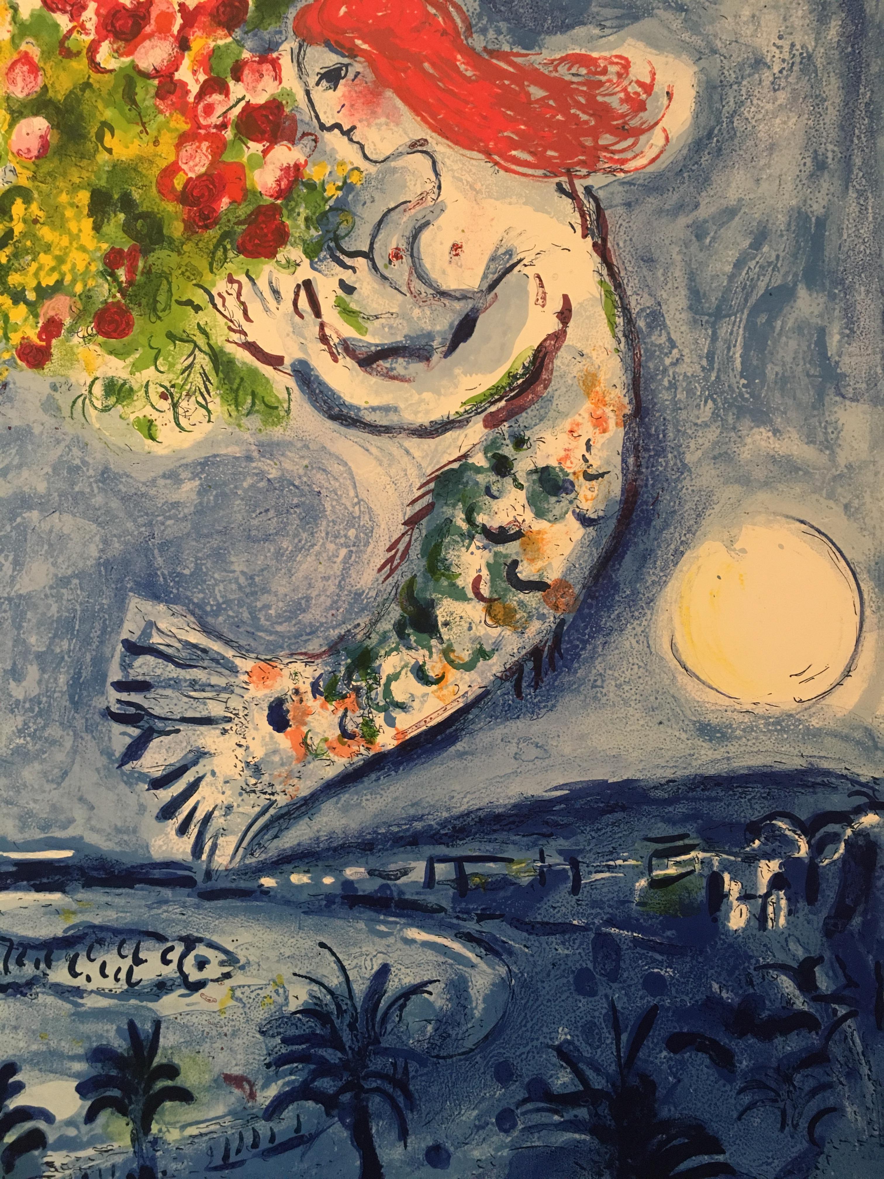 Mid-Century Modern Marc Chagall, « Ice Soleil » Affiche vintage d'origine en vente