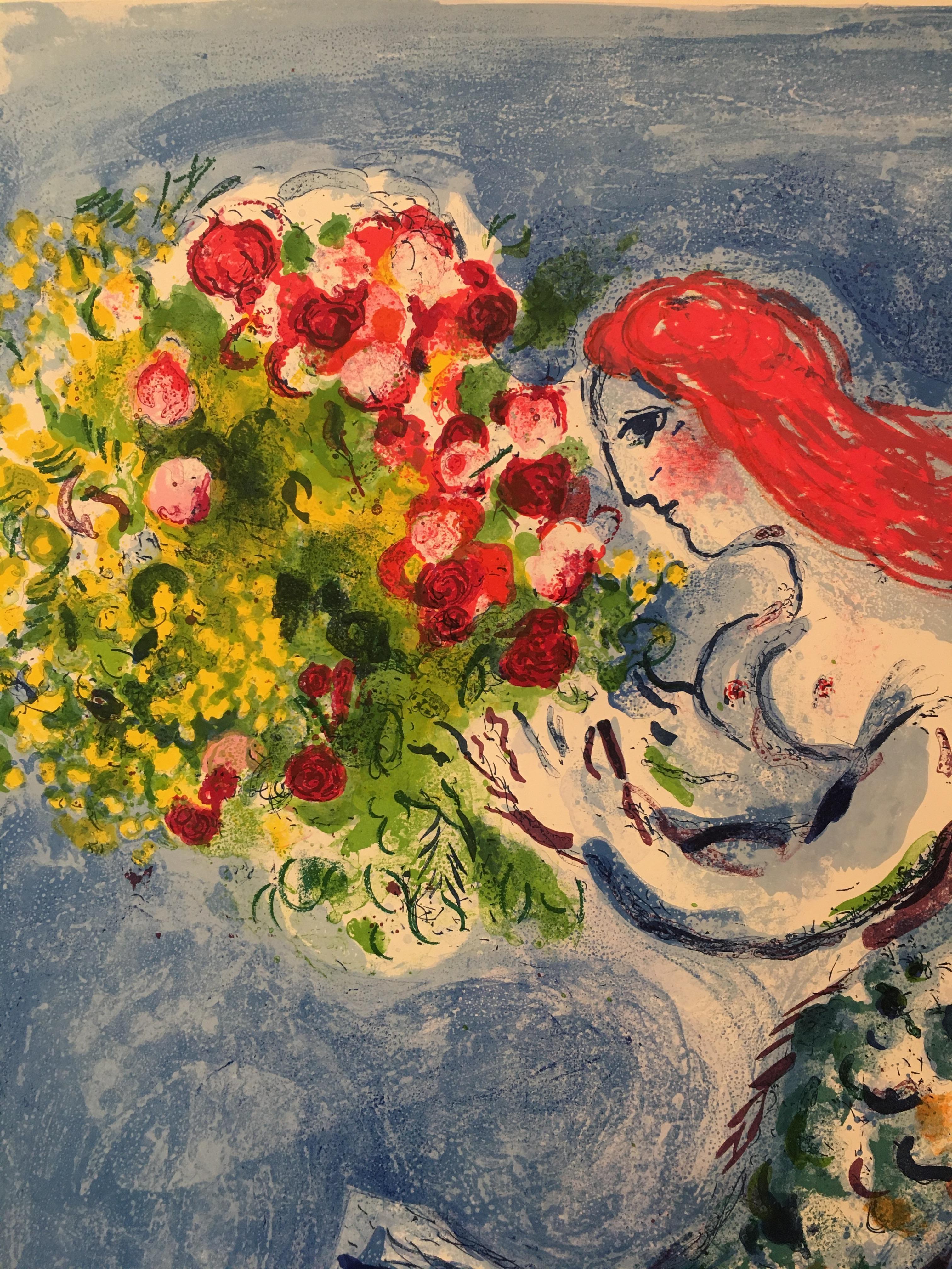 Mid-Century Modern Marc Chagall, 'Nice Soleil' Original Vintage Poster For Sale