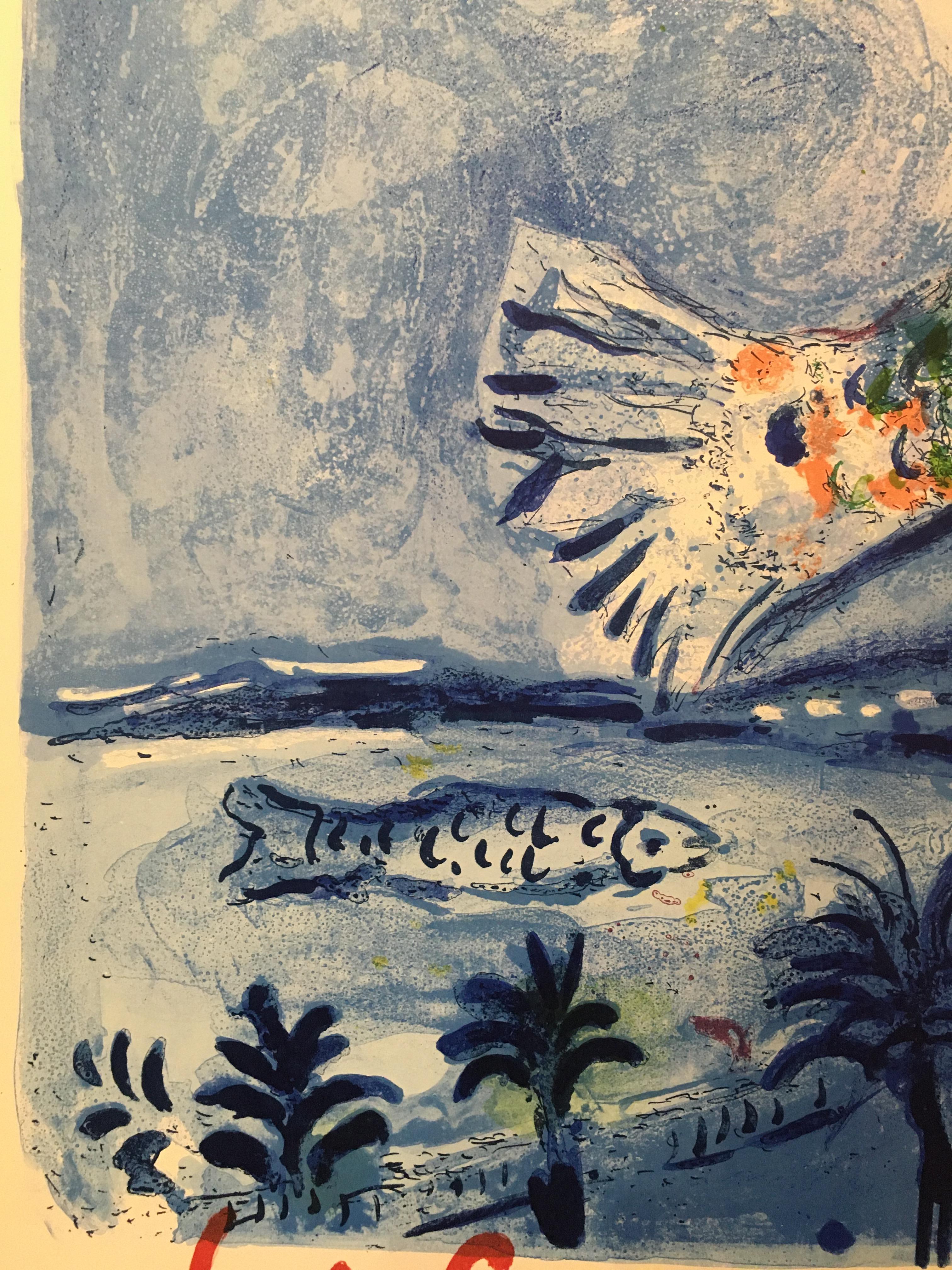 French Marc Chagall, 'Nice Soleil' Original Vintage Poster For Sale
