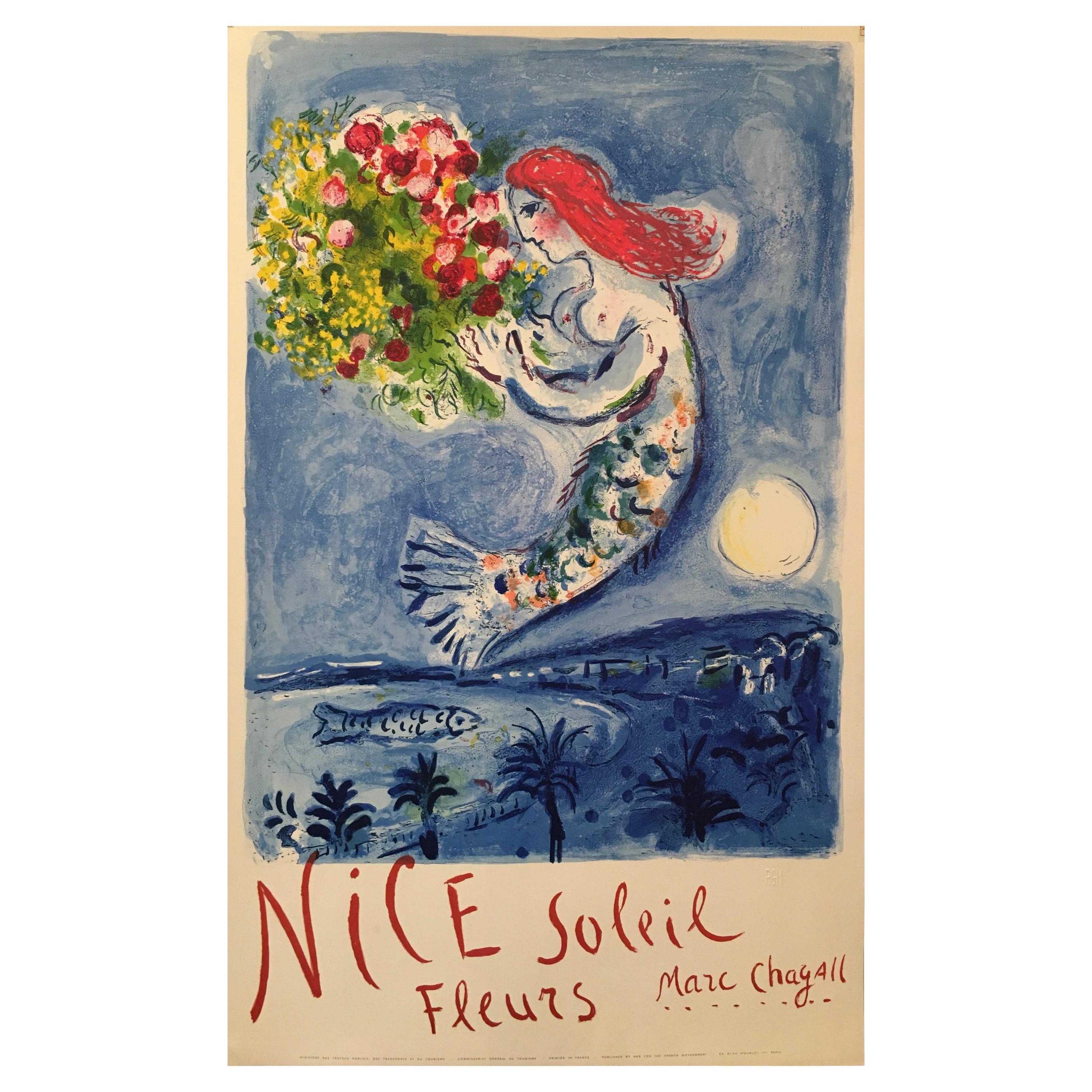 Marc Chagall, 'Nice Soleil' Original Vintage Poster