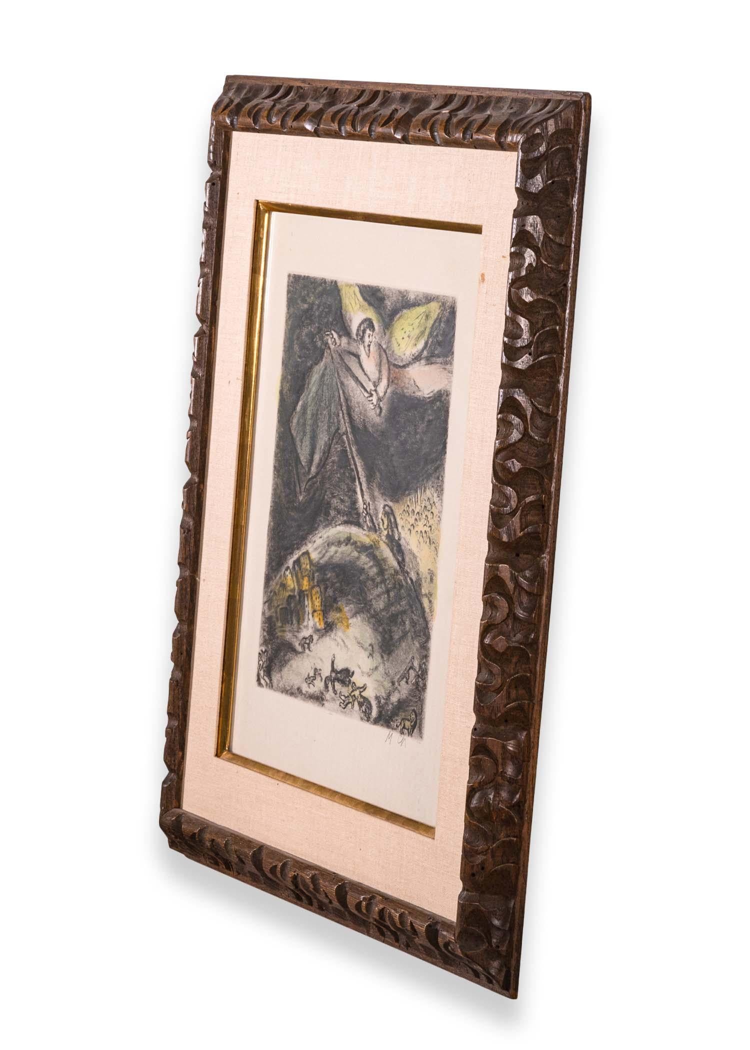 Marc Chagall Oracle sur Babylone pl. 93 from The Bible Series Signed Etching For Sale 3