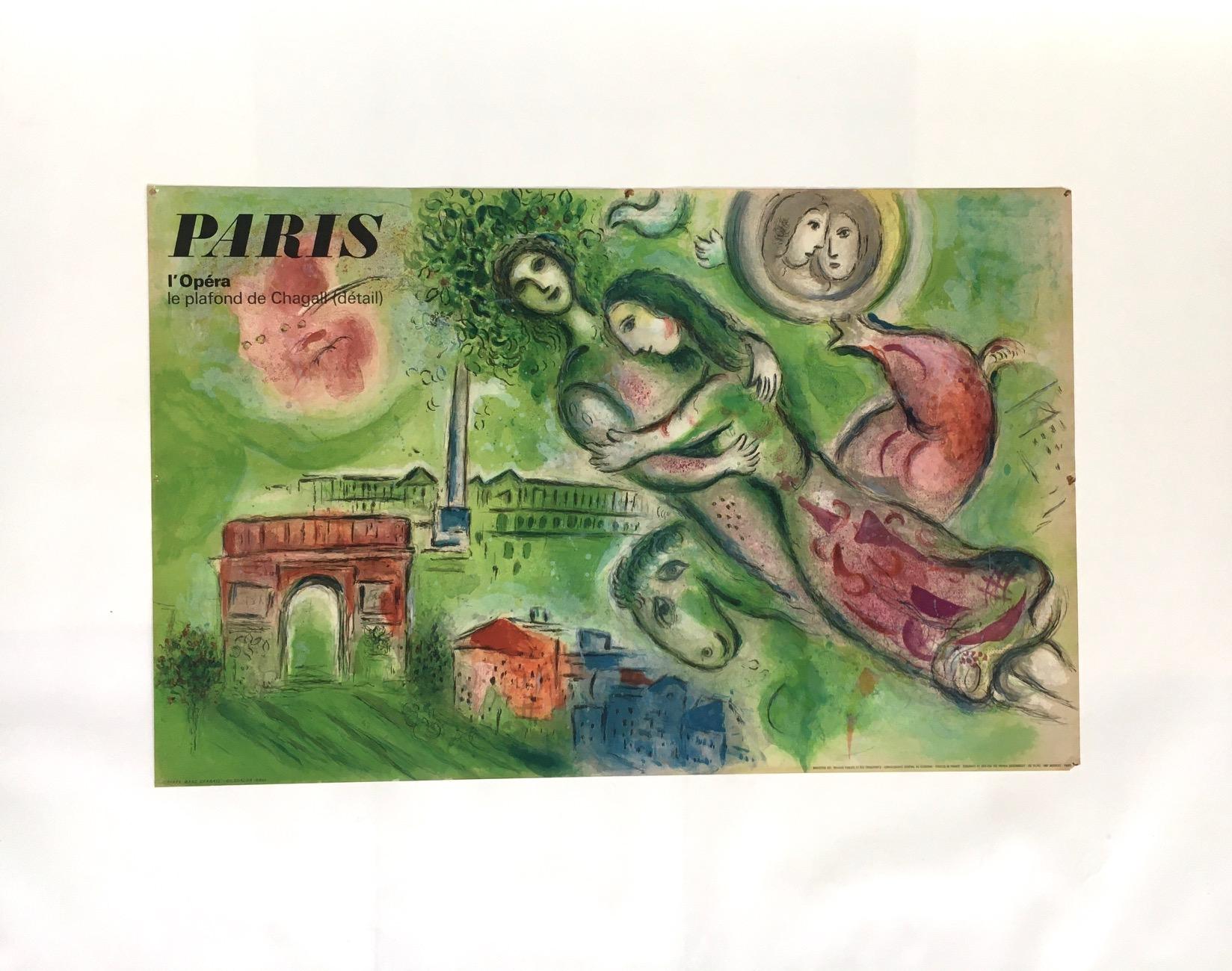 Modern Marc Chagall Original Poster PARIS L'Opera Romeo and Juliette, 1964 For Sale
