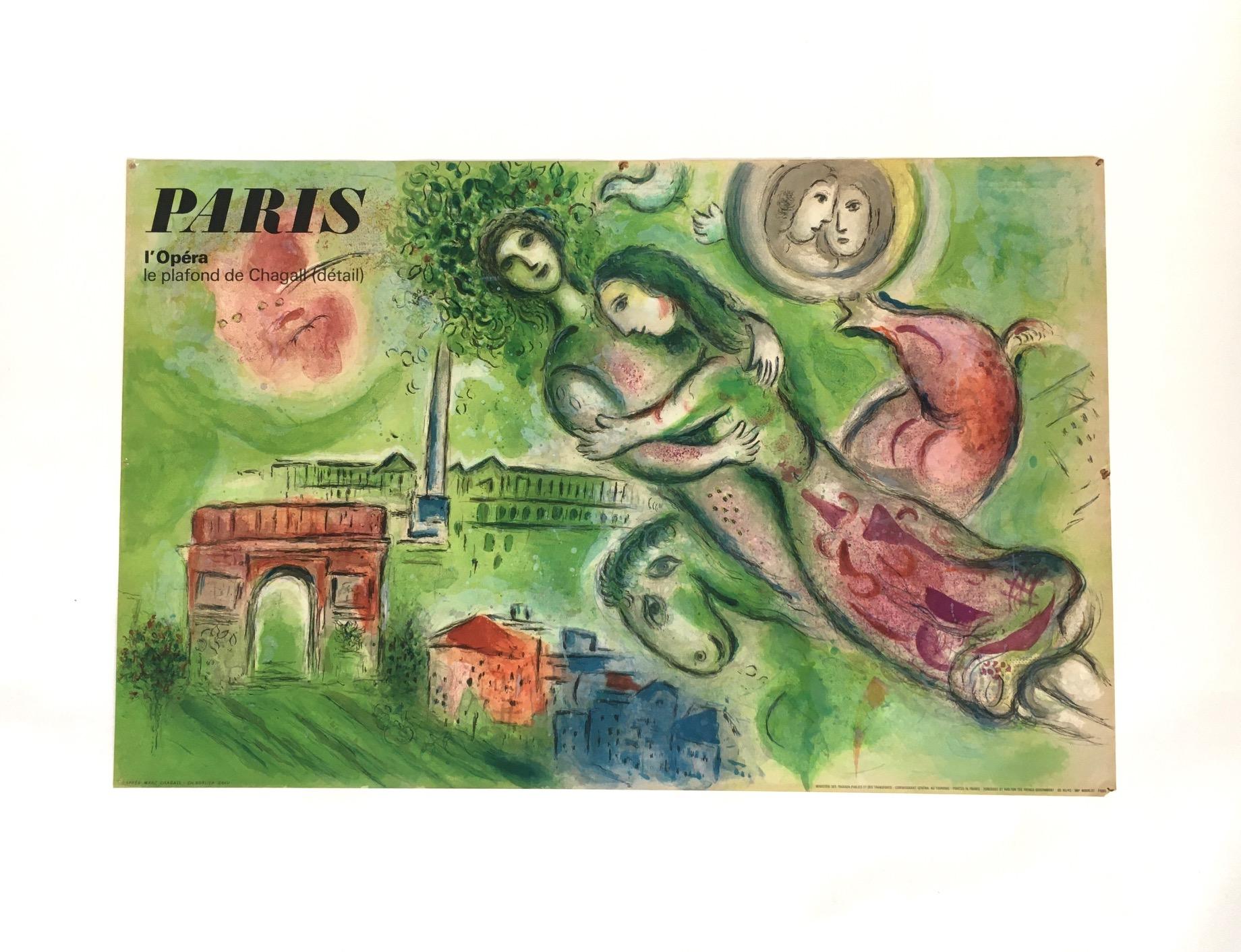 French Marc Chagall Original Poster PARIS L'Opera Romeo and Juliette, 1964 For Sale