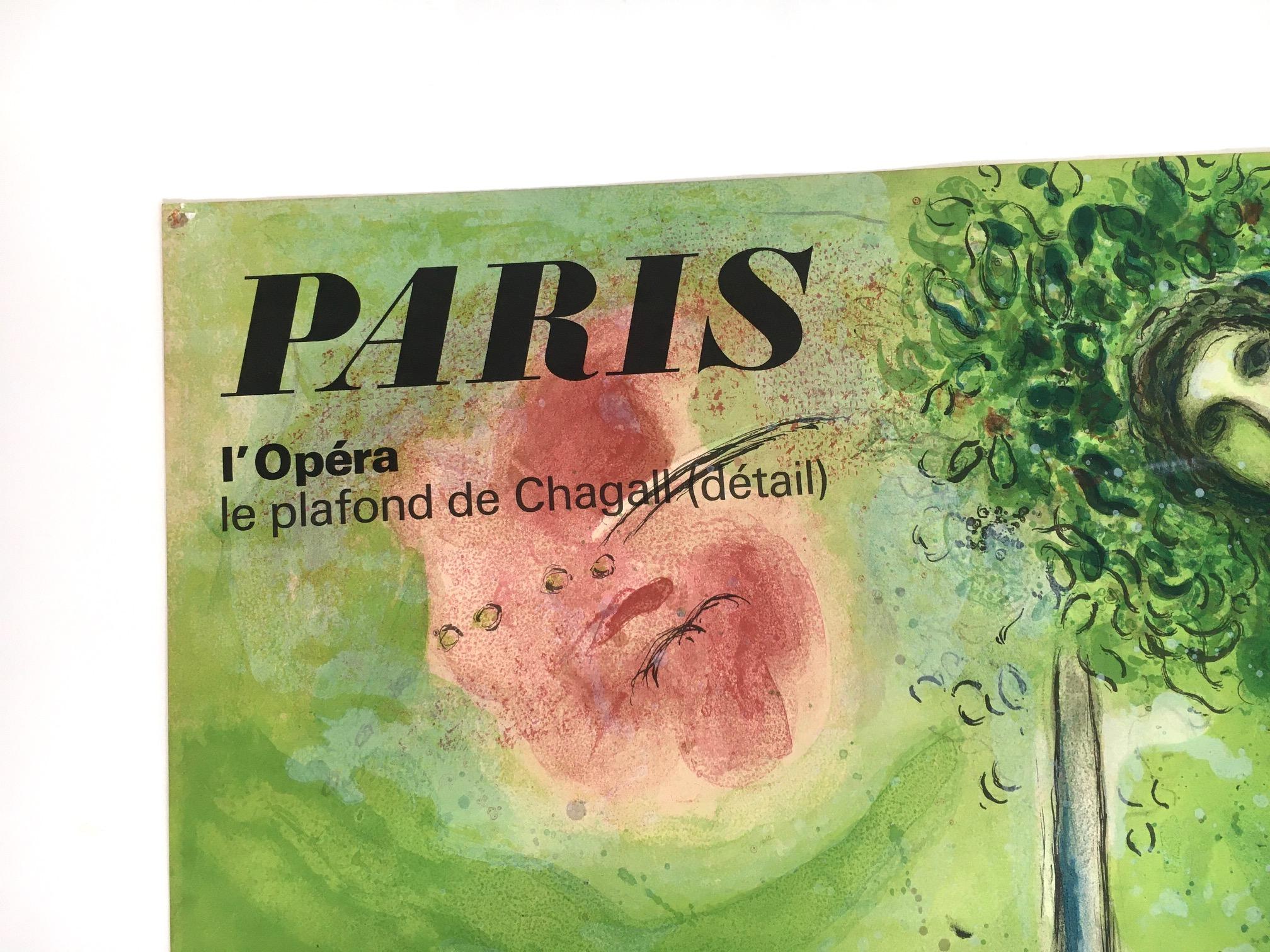 Marc Chagall Original Poster PARIS L'Opera Romeo and Juliette, 1964 In Good Condition For Sale In Oud-Turnhout, VAN