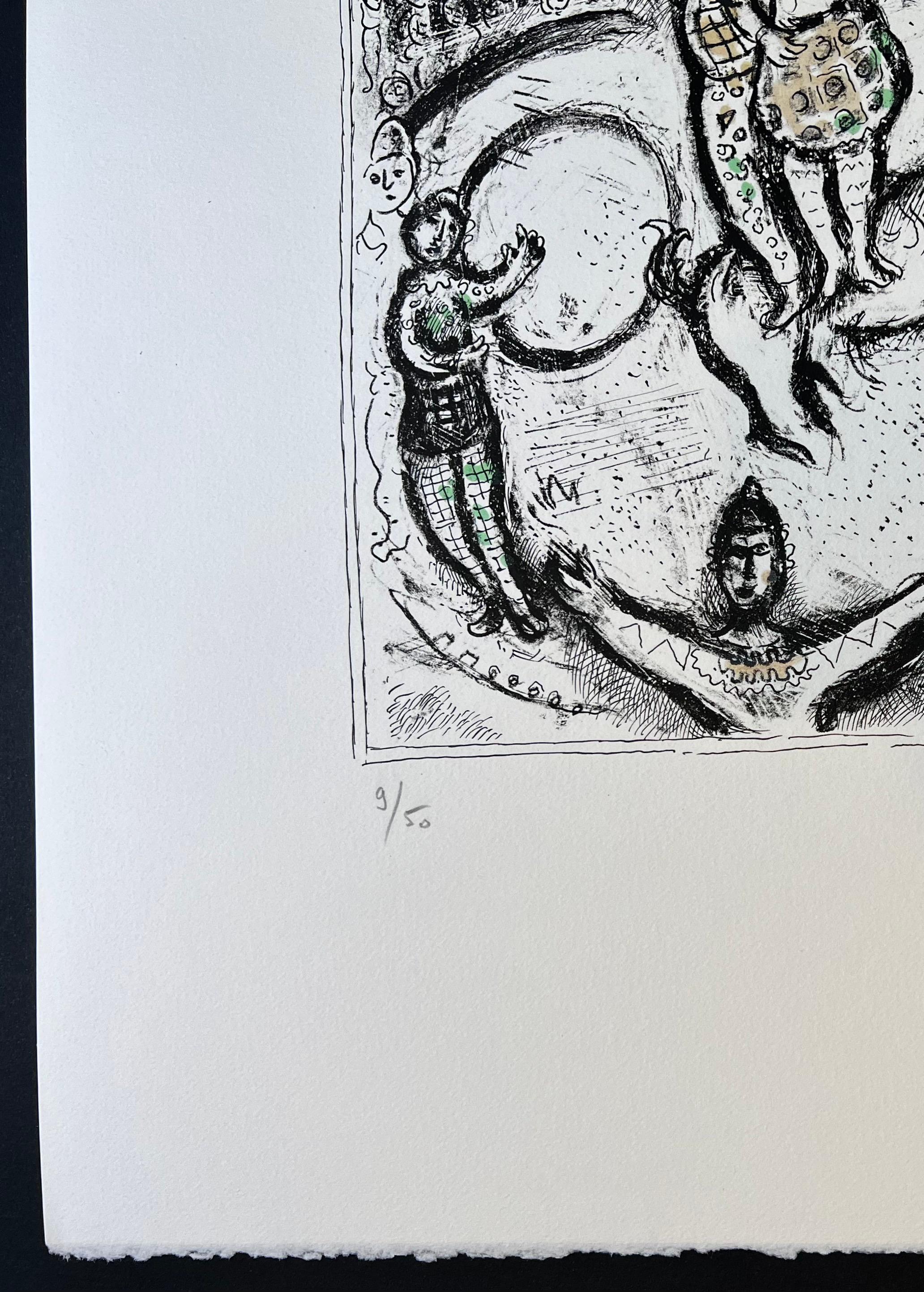 Marc Chagall - CIRQUE - lithographie couleur sur papier Arches signée à la main - 1978 5