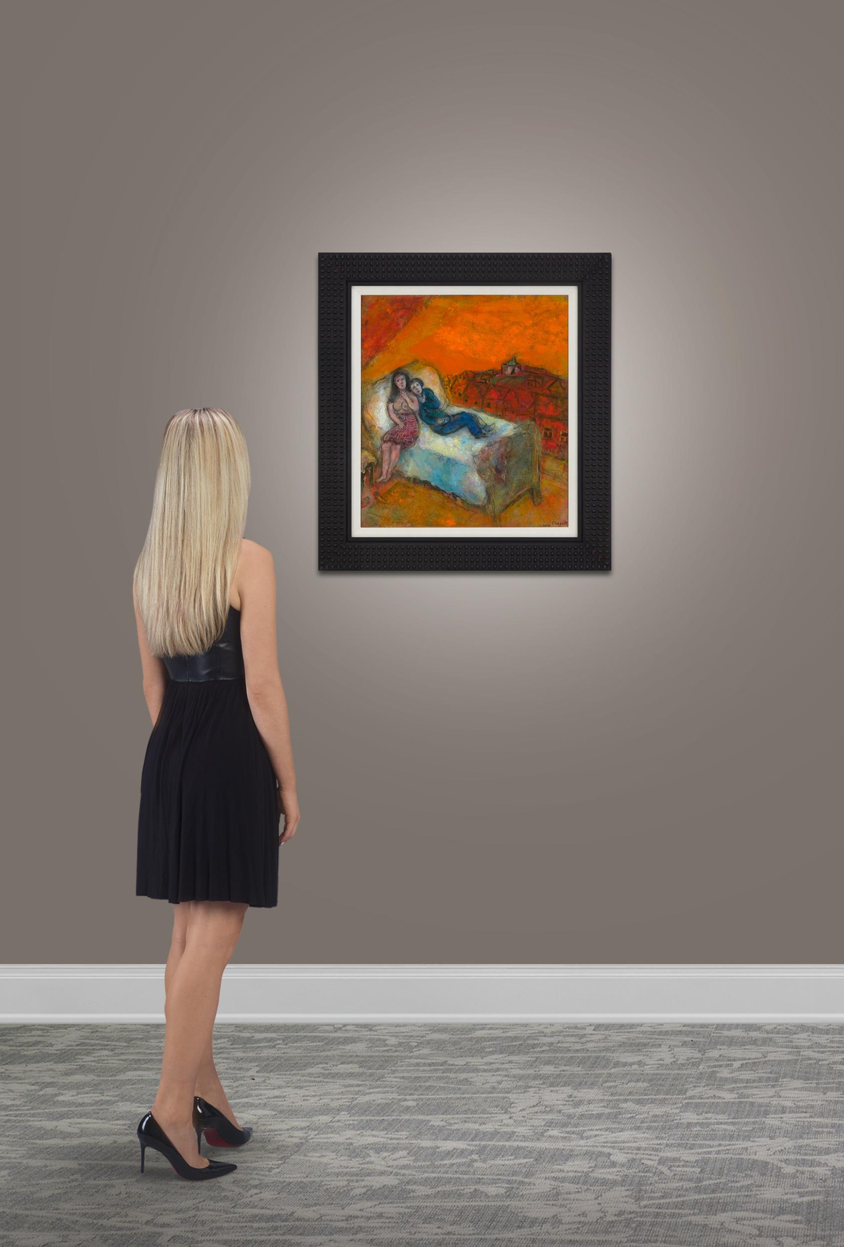 Couple sur le lit by Marc Chagall For Sale 4