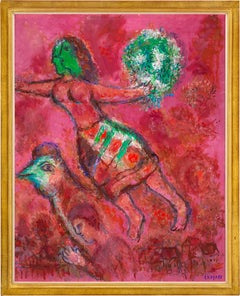 Danseuse au double profil vert von Marc Chagall