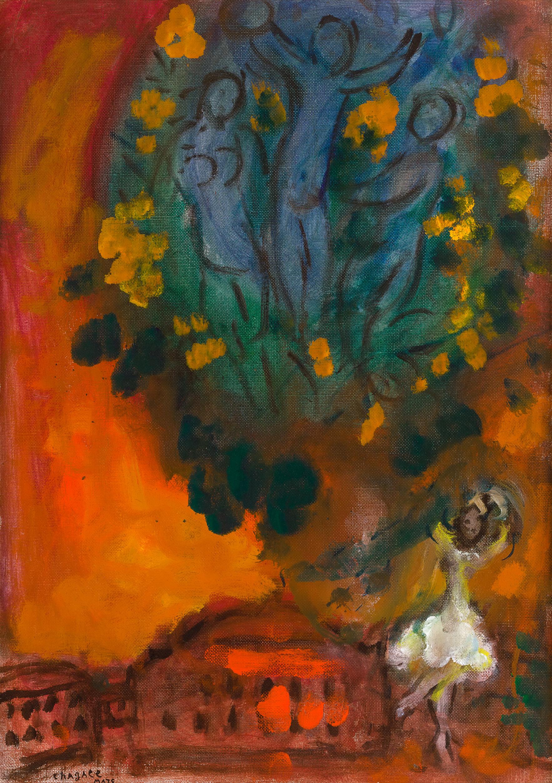 Esquisse Pour Tableau L'Opéra Di Marc Chagall