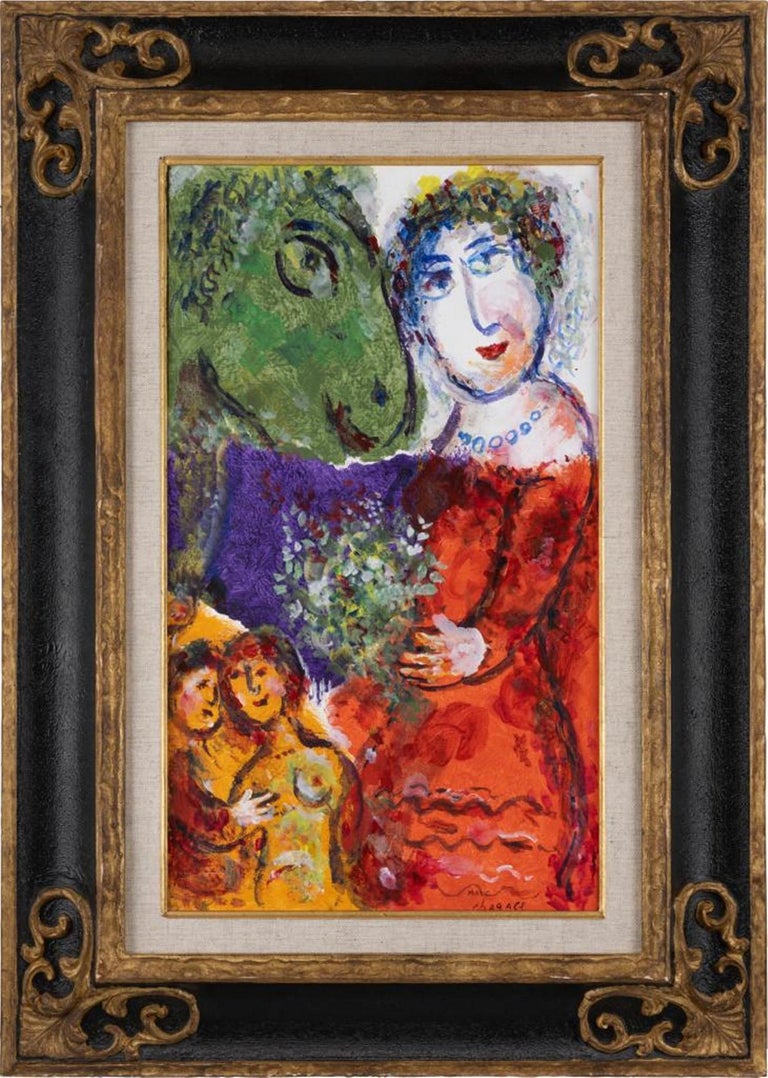 MARC CHAGALL、L'Ane rouge、海外版超希少レゾネ、新品額装付 シャガール ポスターカタログレゾネ(Les Affiches de Marc