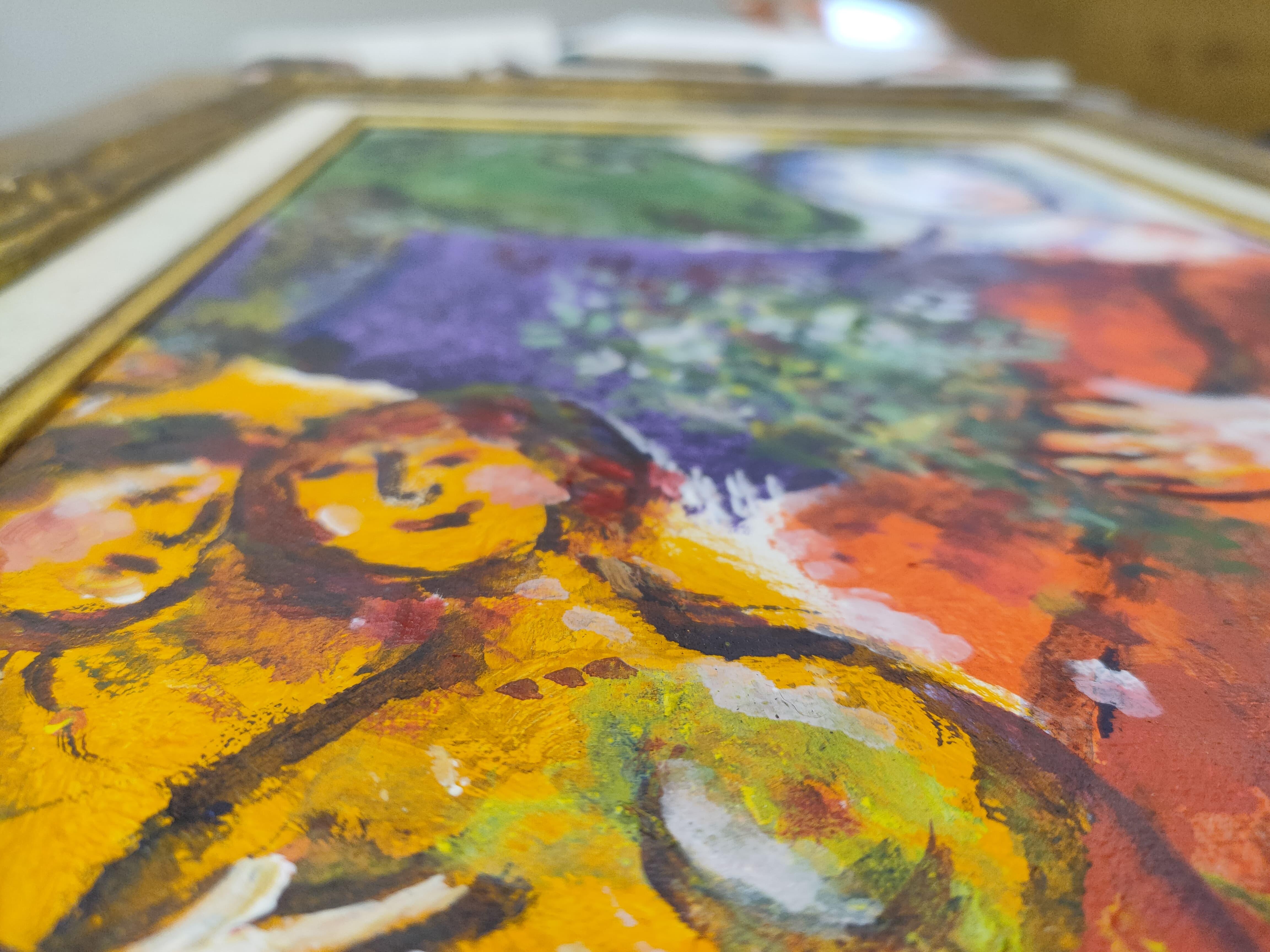 
L'autenticità di quest'opera è stata gentilmente confermata
dal Comité Chagall.

PROVENIENZA

-Stato dell'artista
-Collection'S, Svizzera (acquistata da chi scrive)
-Collection'S, Europa (acquistata da chi scrive)
-Acquistata dall'attuale