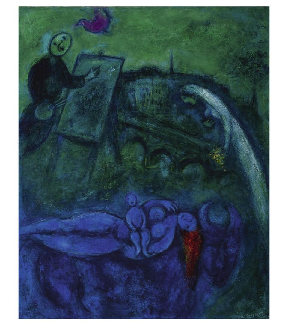 Marc Chagall Figurative Painting - Le Pont Neuf, 1953