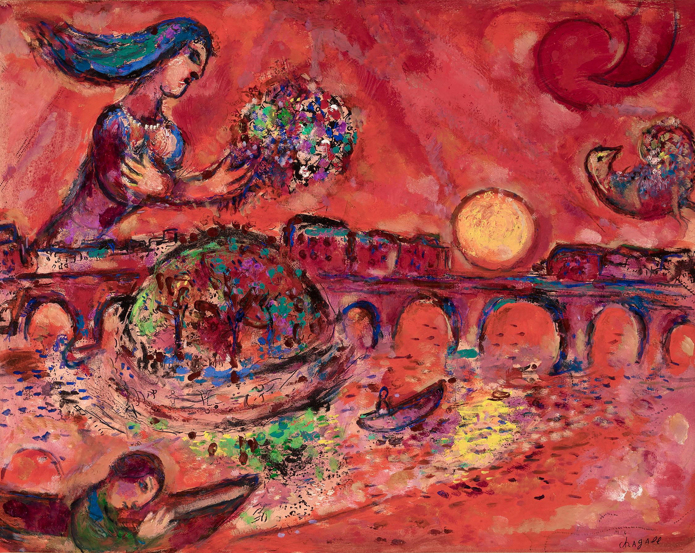 marc chagall the ukrainian family painting