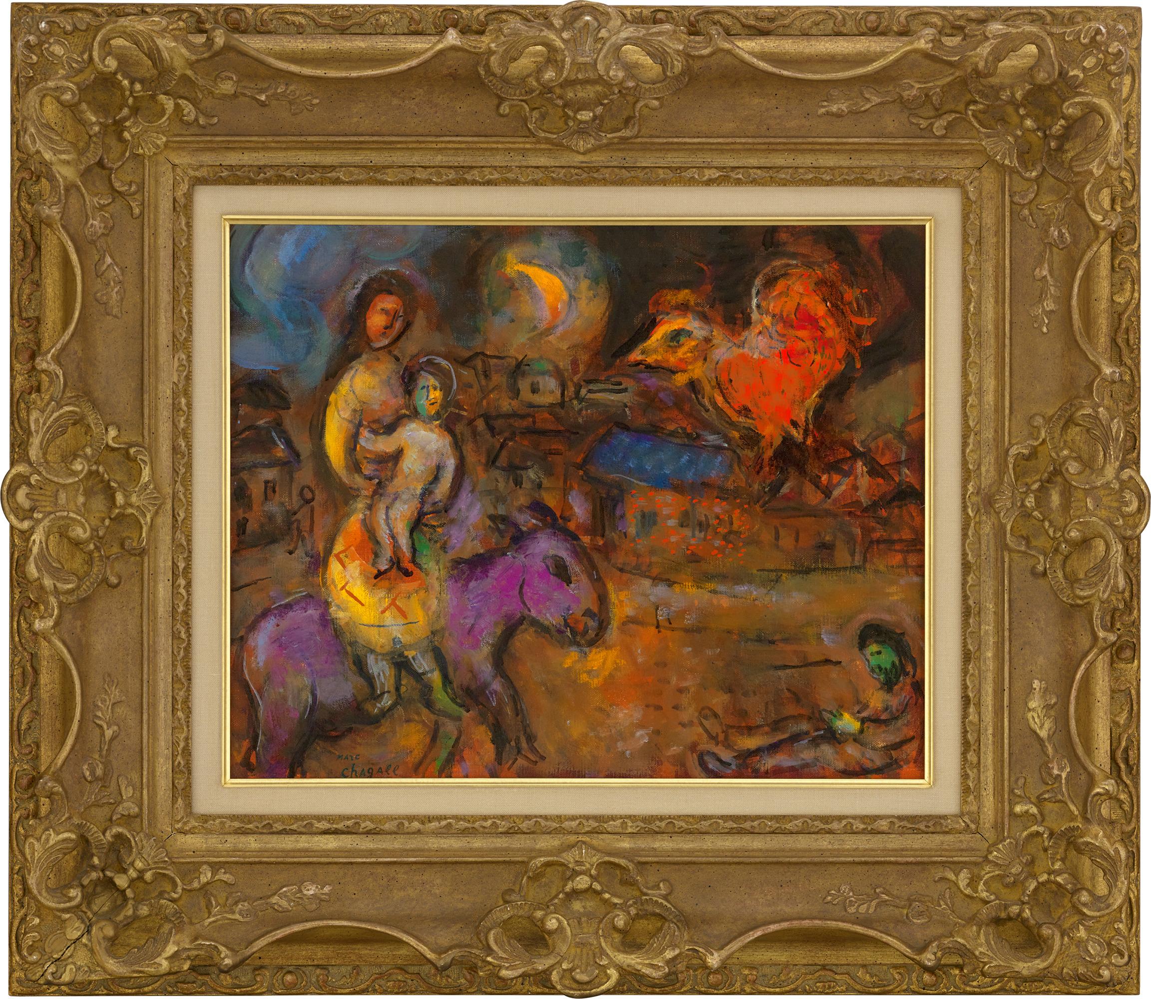 Mère Et Enfant Sur L'âne Marron Von Marc Chagall 1