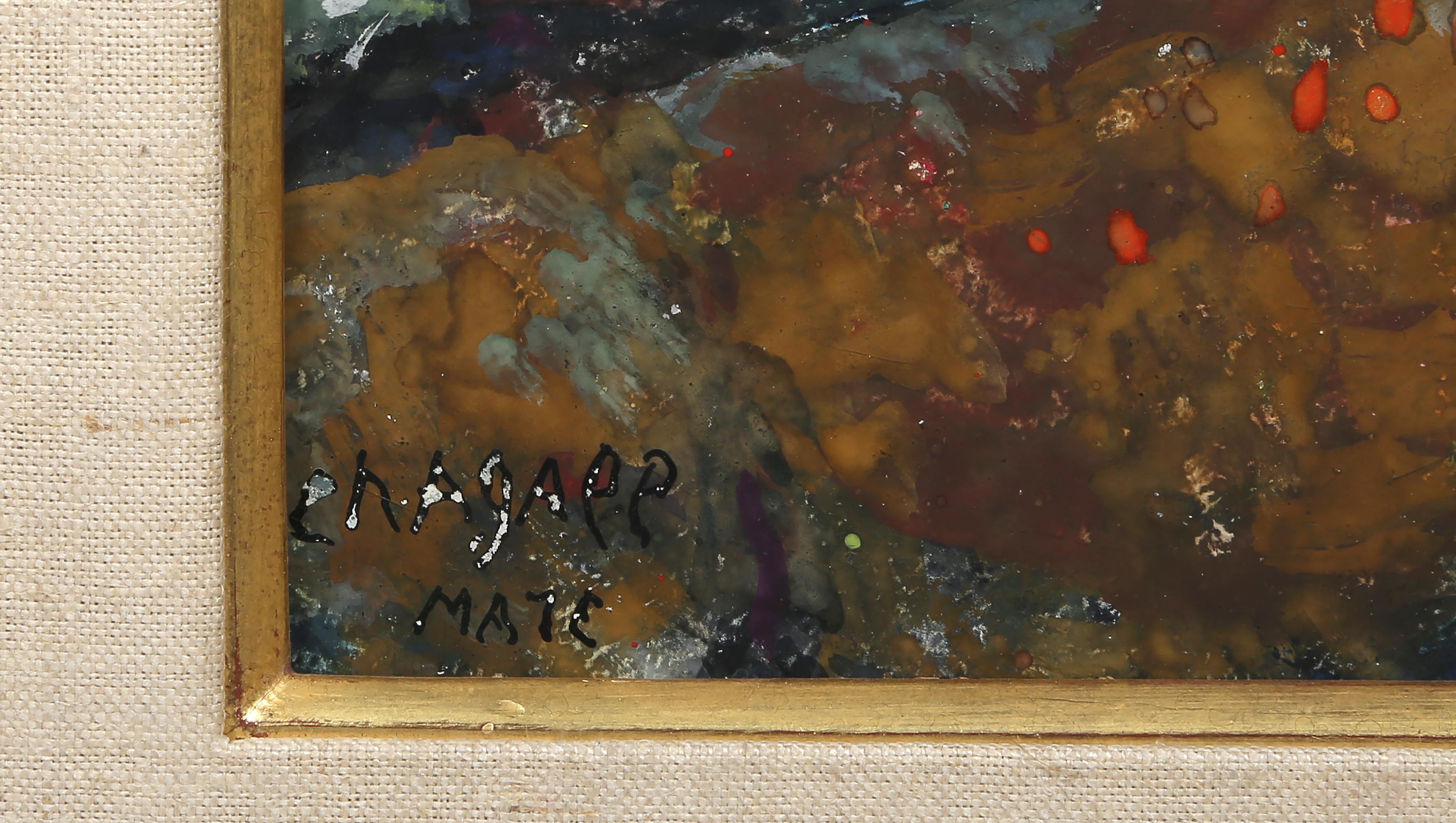 Paysanne Au Visage Vert, Originales modernes Temperagemälde von Marc Chagall im Angebot 2