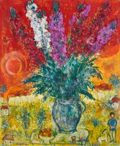 The Timeless Beauty of Chagall Bouquet de giroflées, 1971 painting