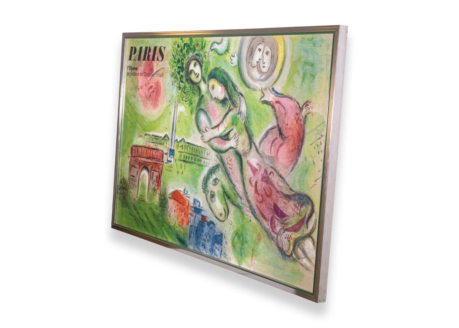 Marc Chagall Paris Framed Poster, 1964 In Good Condition In Keego Harbor, MI