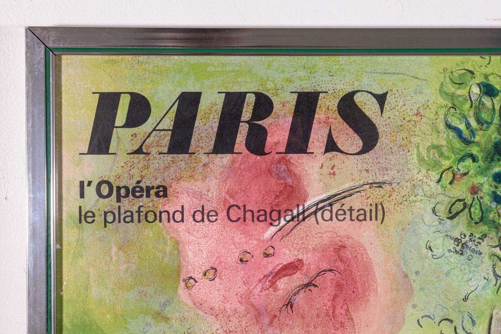 Mid-20th Century Marc Chagall Paris Framed Poster, 1964