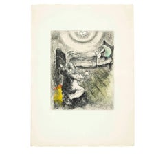 Marc Chagall - Plate 84, from: The Bible (Cramer 30) Etching with hand-coloring