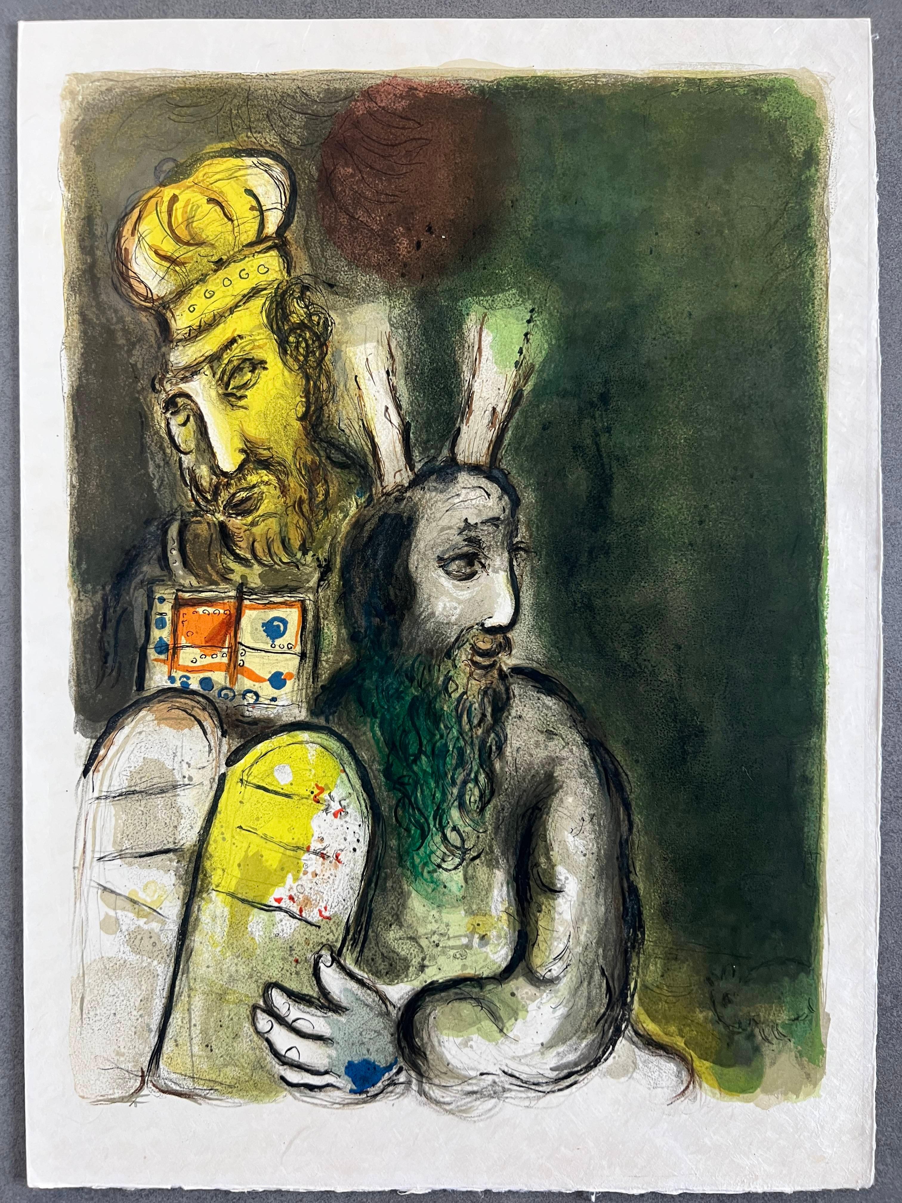 Moreover they made garments of ministration to minister... - The Exodus - Print by Marc Chagall