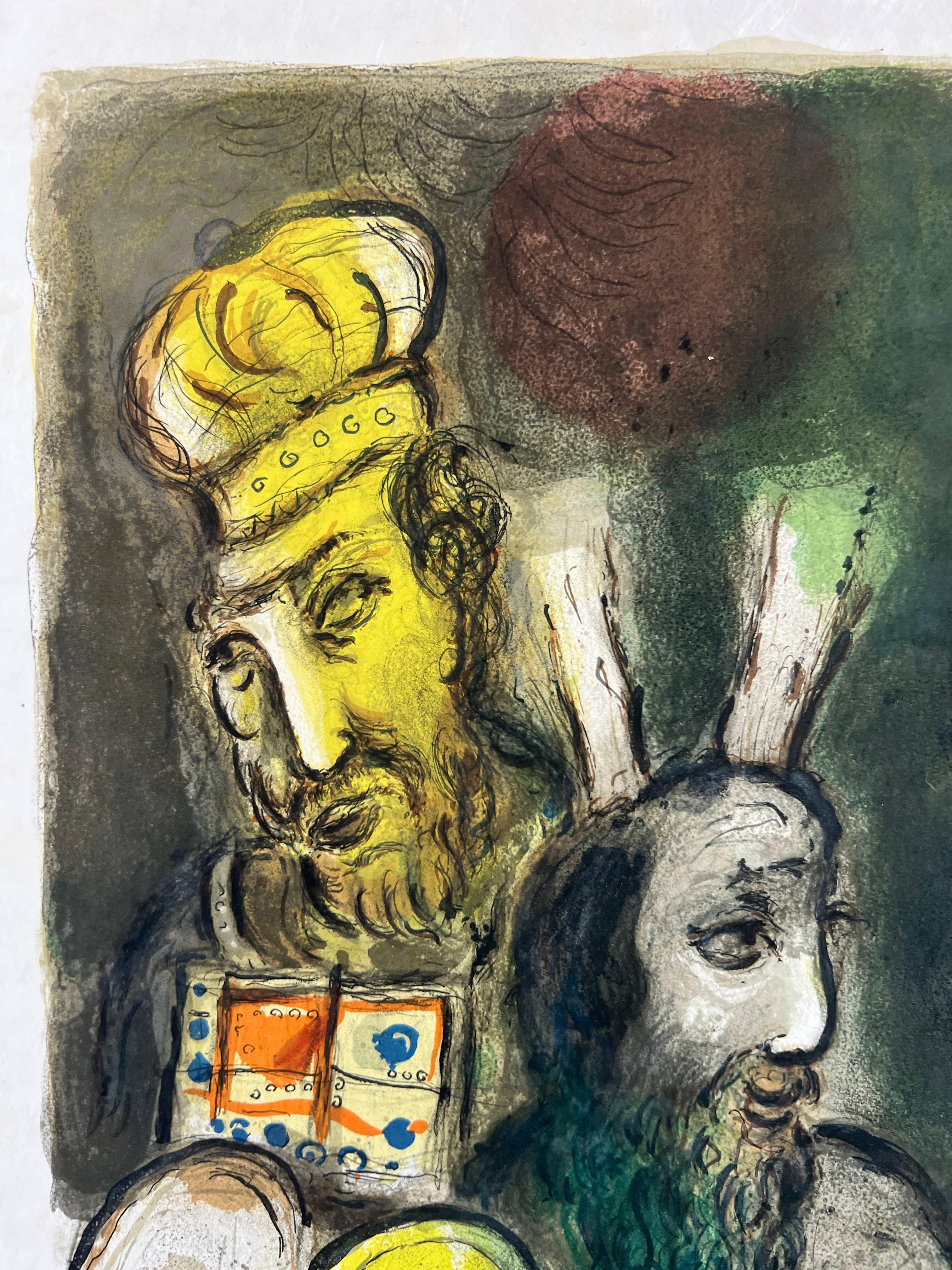 Moreover they made garments of ministration to minister... - The Exodus - Symbolist Print by Marc Chagall