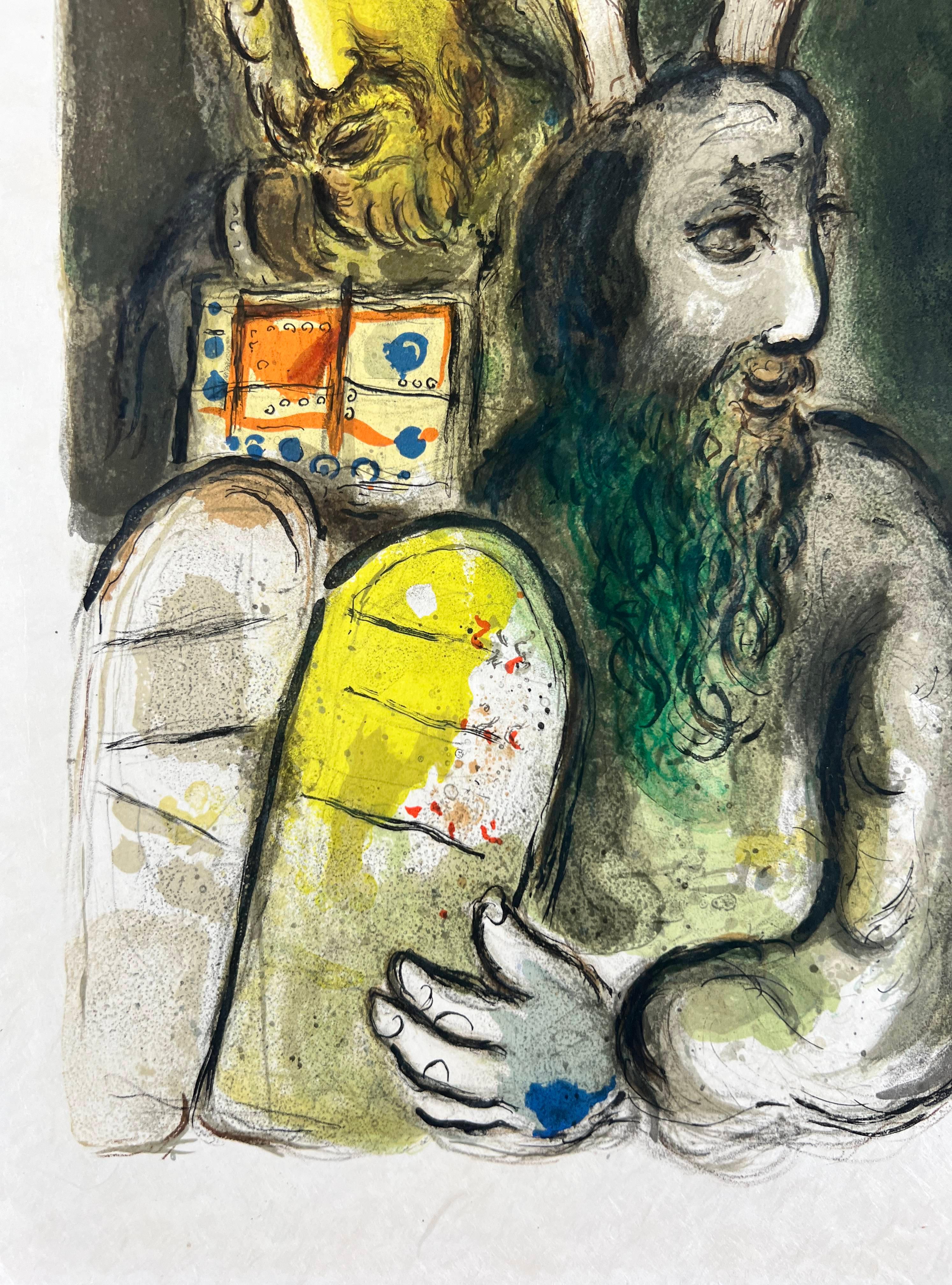 Marc Chagall (1887-1985) - Moreover they made garments of ministration to minister in the Sanctuarie; they made also the holy garments for Aaron, as the Lorde had commanded Moses

Lithograph from 1966.

The edition of 20 on Japanese