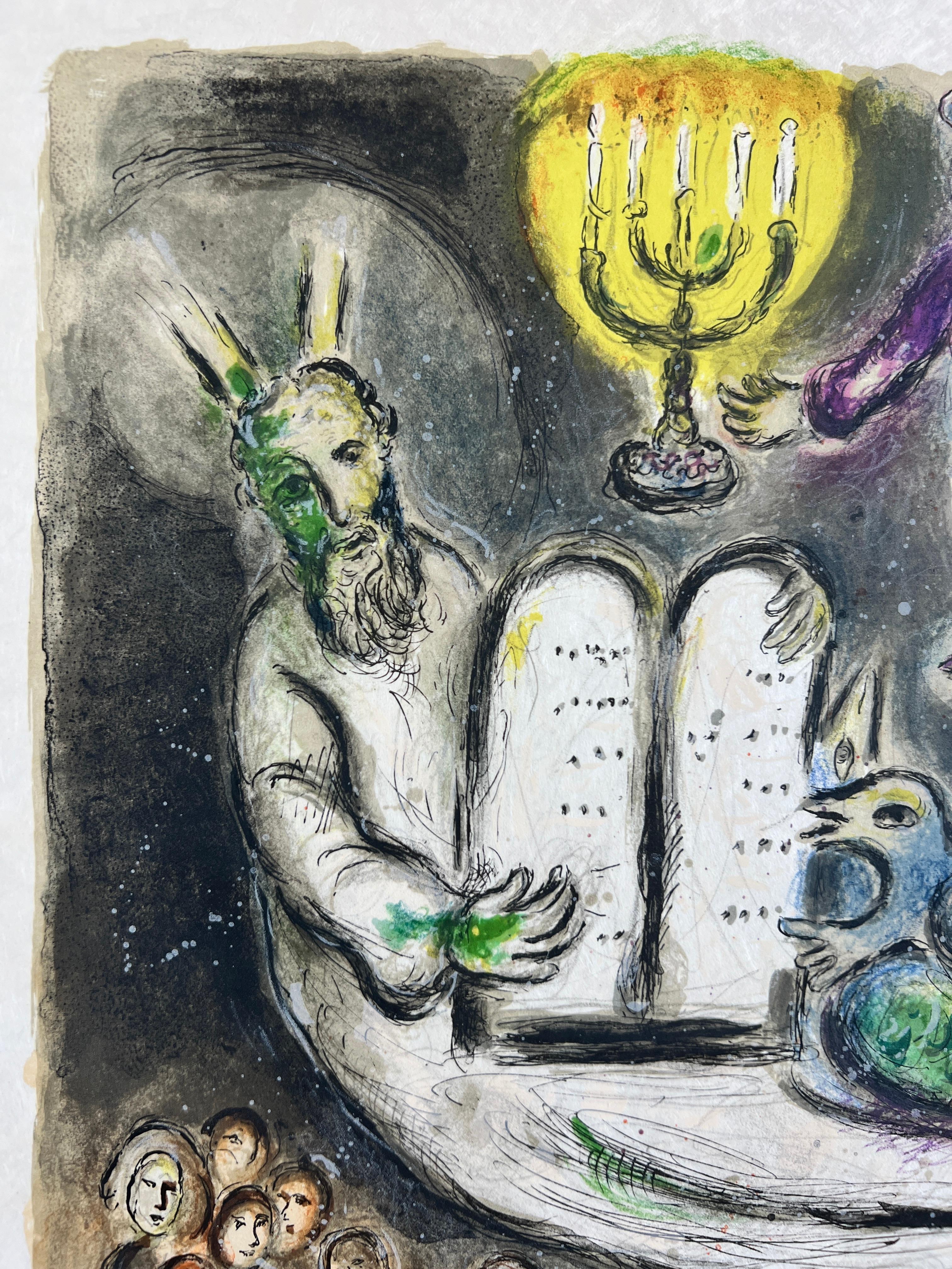 Moses then came and called for the Elders of the people - Print by Marc Chagall