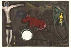 Vintage 1950 Marc Chagall 'Derriere le Miroir, no. 27-28'