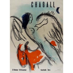 1954 Original poster Kunsthall Bern - "Les affiches de Chagall # 5 L'ange "