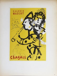 1959 After Marc Chagall 'Galerie Maeght' Modernism Yellow France Lithograph