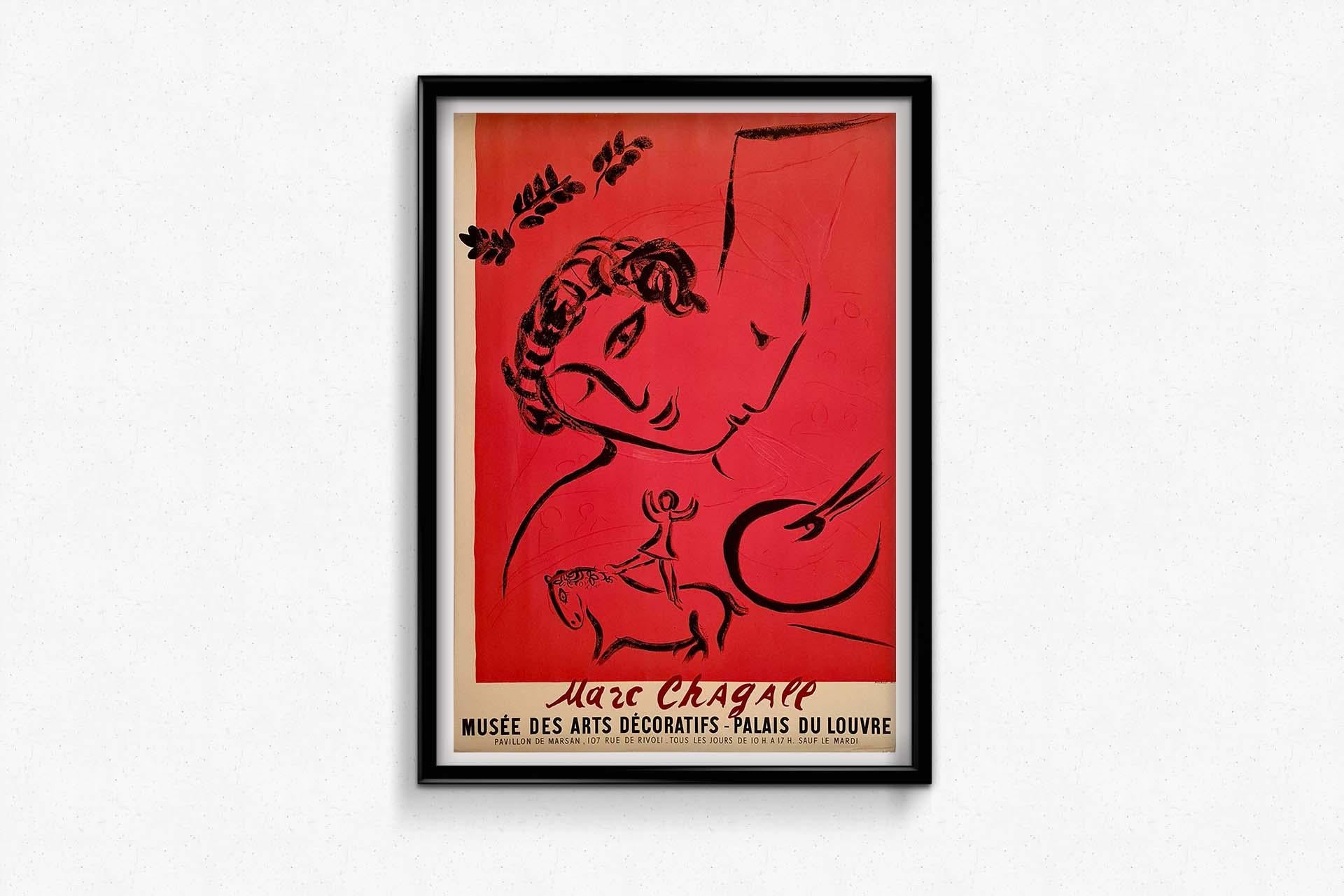 1959 Original exhibition poster by Marc Chagall at the Musée des Arts Décoratifs For Sale 3