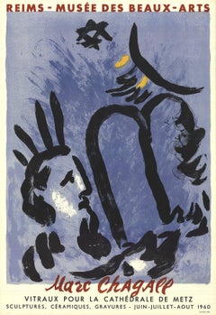 1960 d'après Marc Chagall « Moses and the Tablets » 