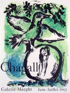 Vintage 1962 Marc Chagall 'Oiseau Vert' "Green Bird"