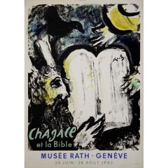 1962 original exhibition poster by Marc Chagall - Chagall et la Bible