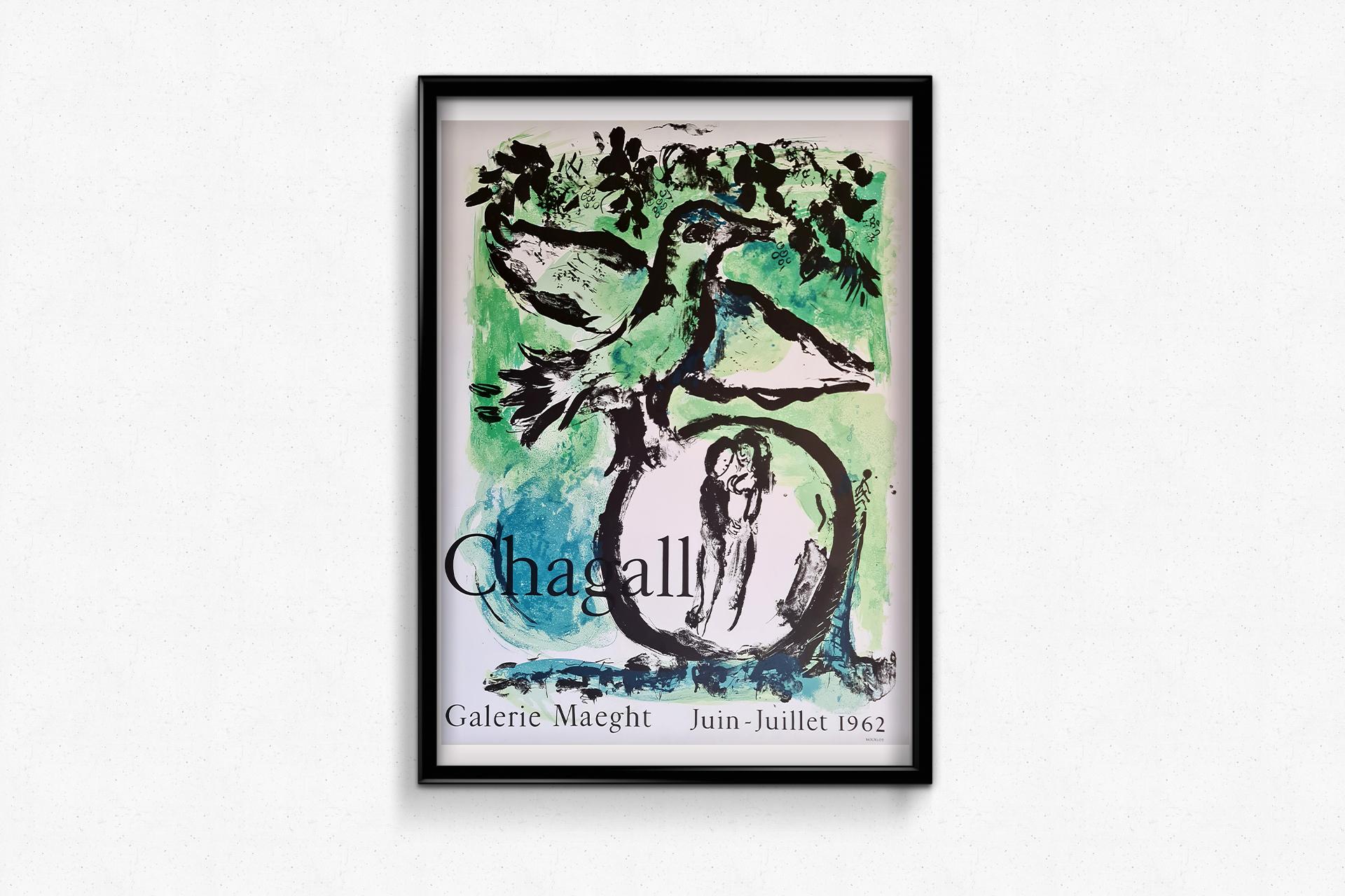 1962 Original exhibition poster of Marc Chagall for the Maeght Gallery For Sale 1
