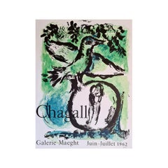 1962 Original exhibition poster of Marc Chagall for the Maeght Gallery