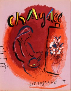 1963 Marc Chagall 'Marc Chagall Lithographies II' Modernism Multicolor, Red Book