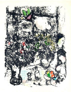 1963 Marc Chagall 'Nature Morte Au Bouquet' 