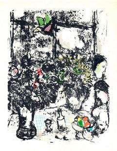 Marc Chagall « Nature Morte Au Bouquet », 1963