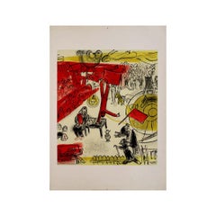 1963 original poster by Marc Chagall - Les peintres témoins de leur temps