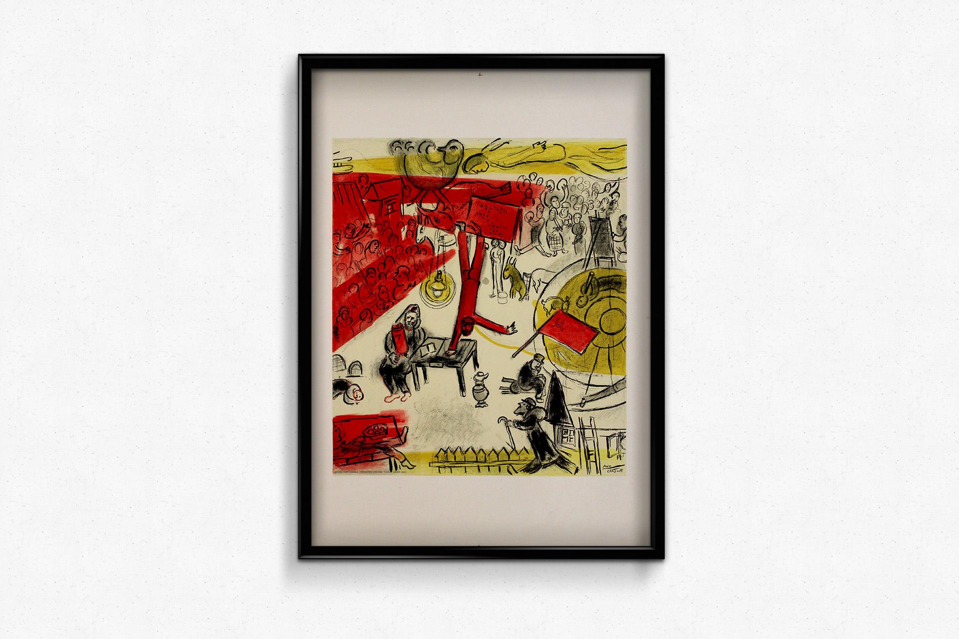 1963 original poster by Marc Chagall - Les peintres témoins de leur temps For Sale 3