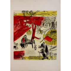 1963 cartel original de Marc Chagall - Les peintres témoins de leur temps