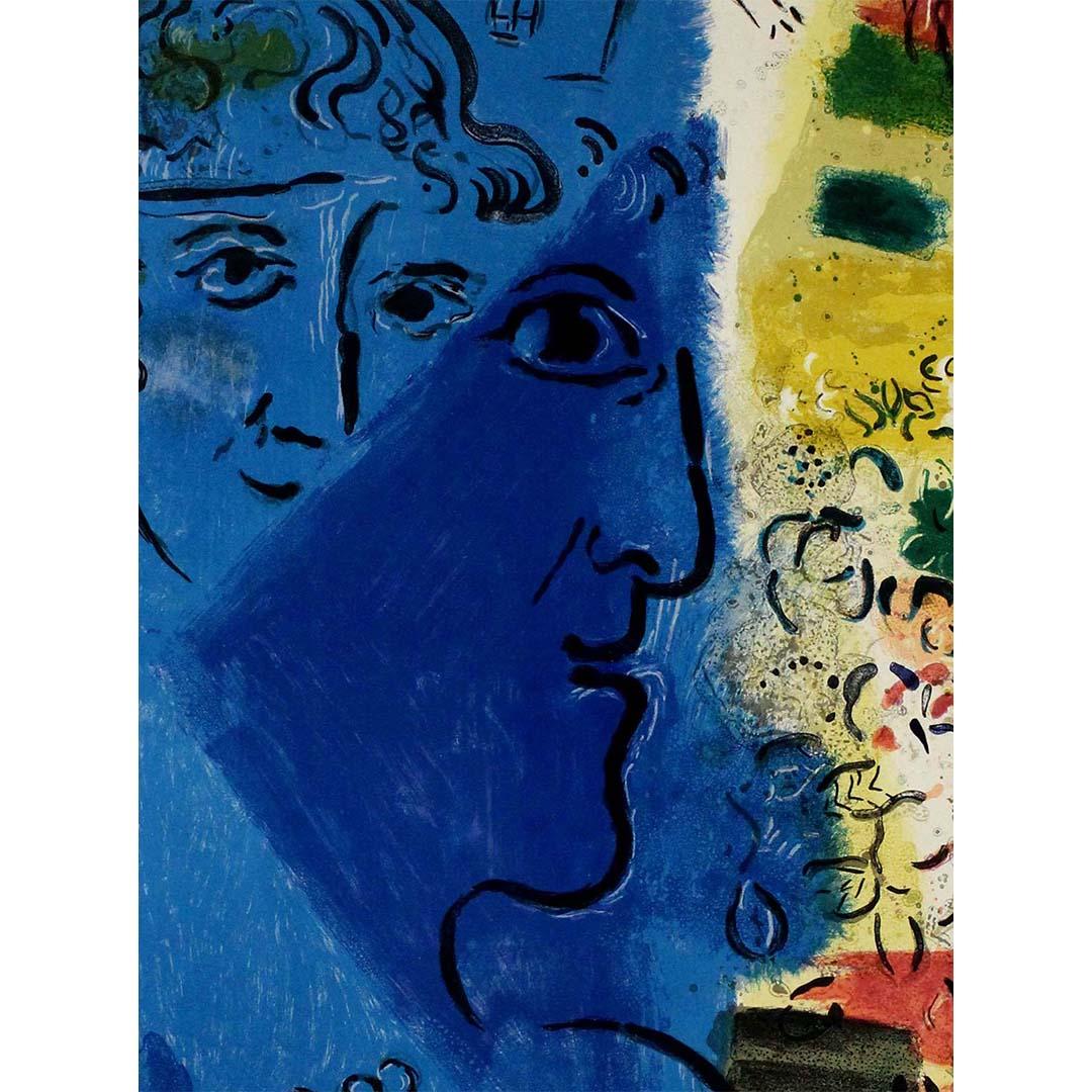 1967 original exhibition poster by Marc Chagall - Fondation Maeght - Saint-Paul For Sale 2