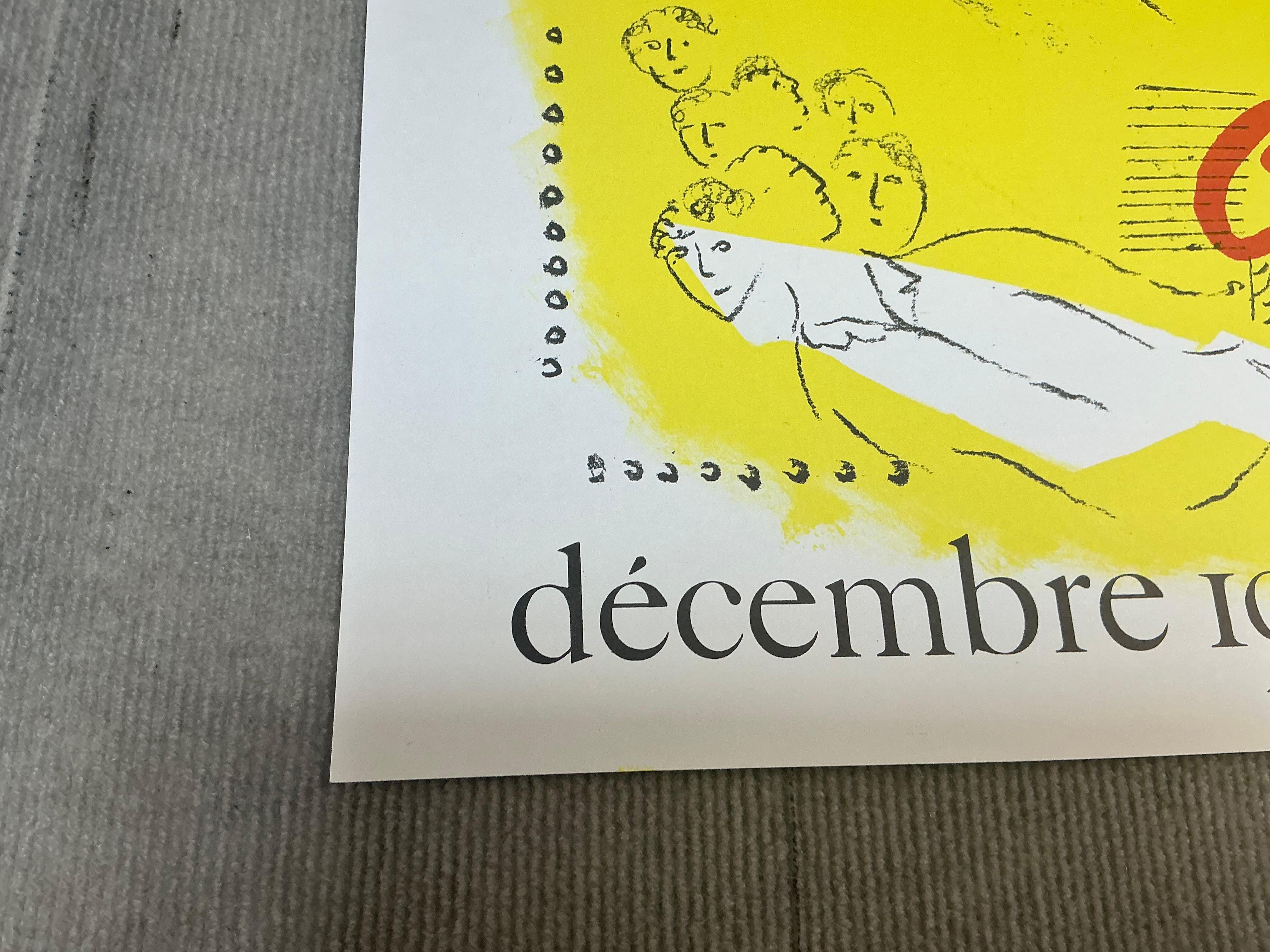 Lithographie « The Yellow Background » (Le fond jaune) de Marc Chagall, 1969 en vente 11