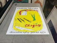 1969 After Marc Chagall 'The Yellow Background' lithograph