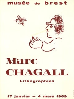 Vintage 1969 After Marc Chagall 'Musee de Brest' 