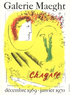 Vintage 1969 After Marc Chagall 'The Yellow Background' 