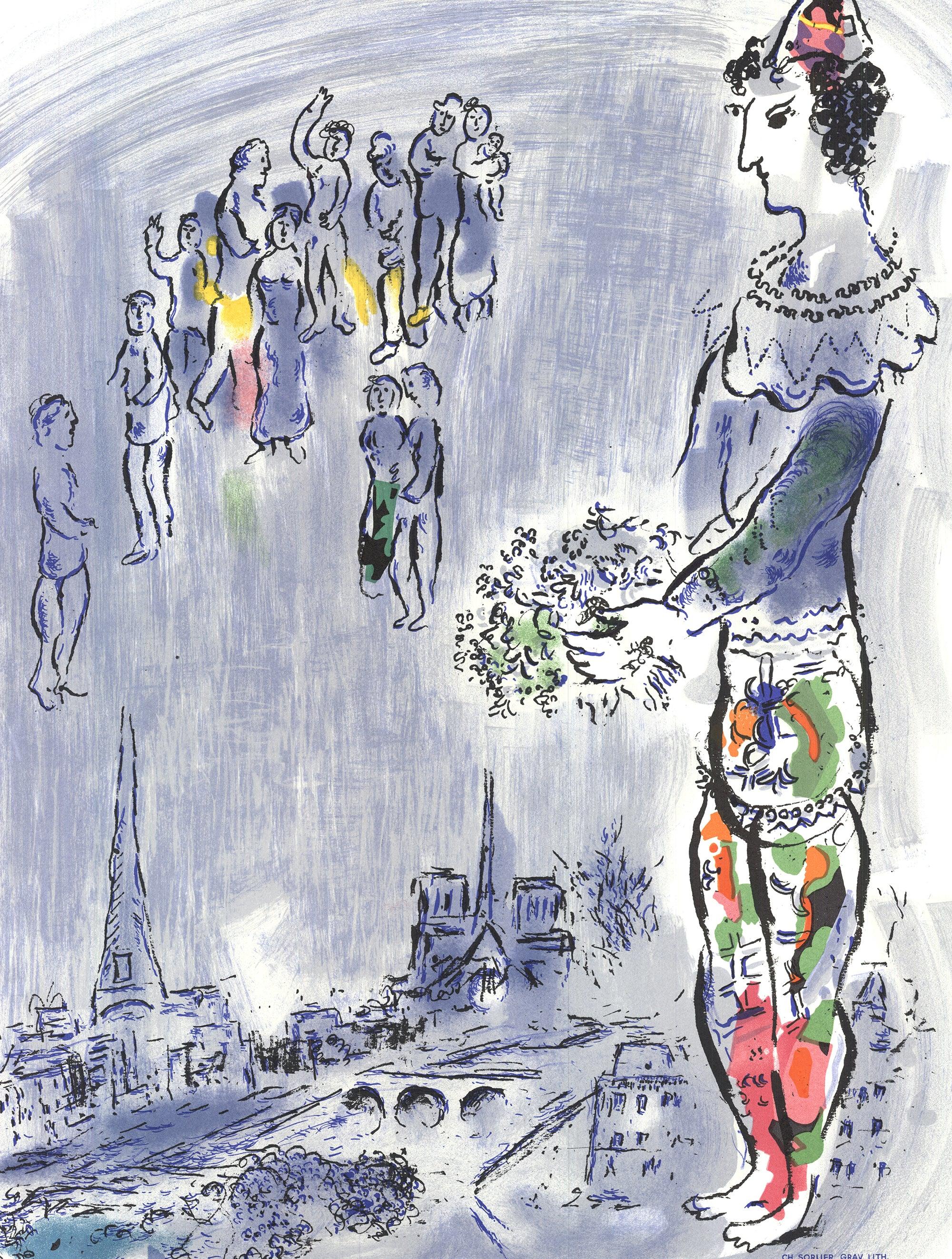 1970 d'après « The Magician Of Paris » de Marc Chagall en vente 1