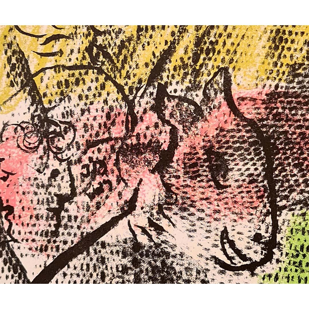 1970 lithograph by Marc Chagall for the French art review XXe Siècle For Sale 2