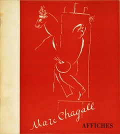 1970 Après Marc Chagall 'Marc Chagall Affiches' Modernity Red, White Book