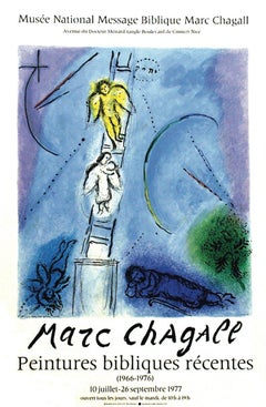 1977 After Marc Chagall 'Jacob's Ladder' Modernism Multicolor France Lithograph